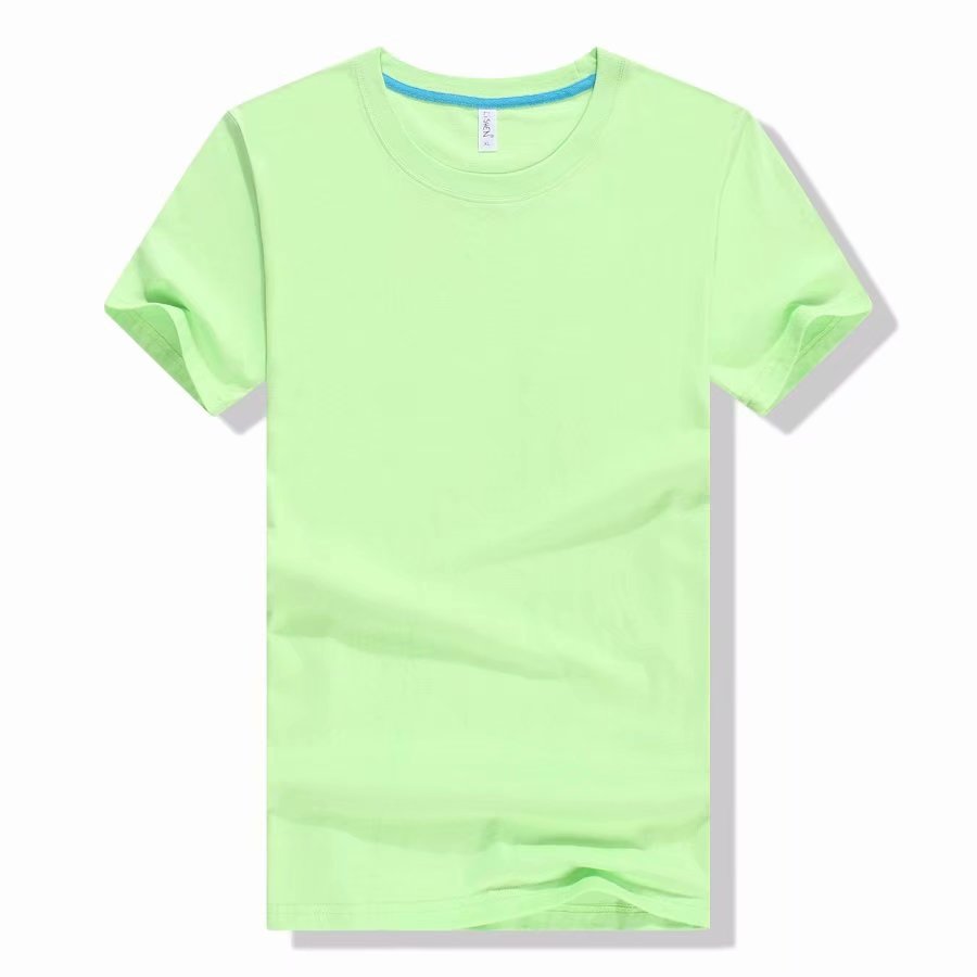 Round-neck short-sleeved combed cotton T-shirt with printed logo, 220-gram solid color advertising shirt custom men 's short-sleeved shirt wholesale https://m Item Picture