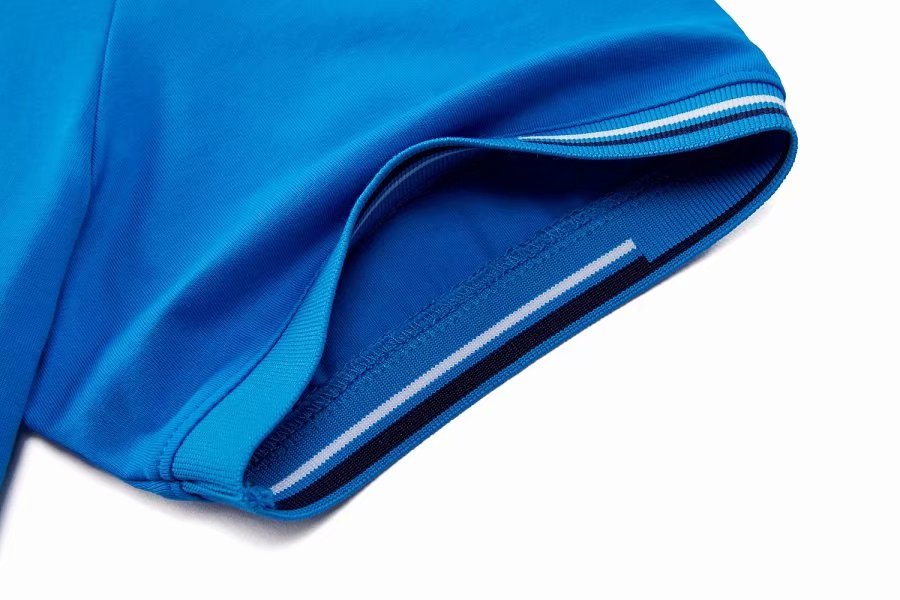 Blank cultural advertising shirt custom printed logo solid color workwear real mercerized cotton short-sleeved custom embroidered https://m. detail image 3