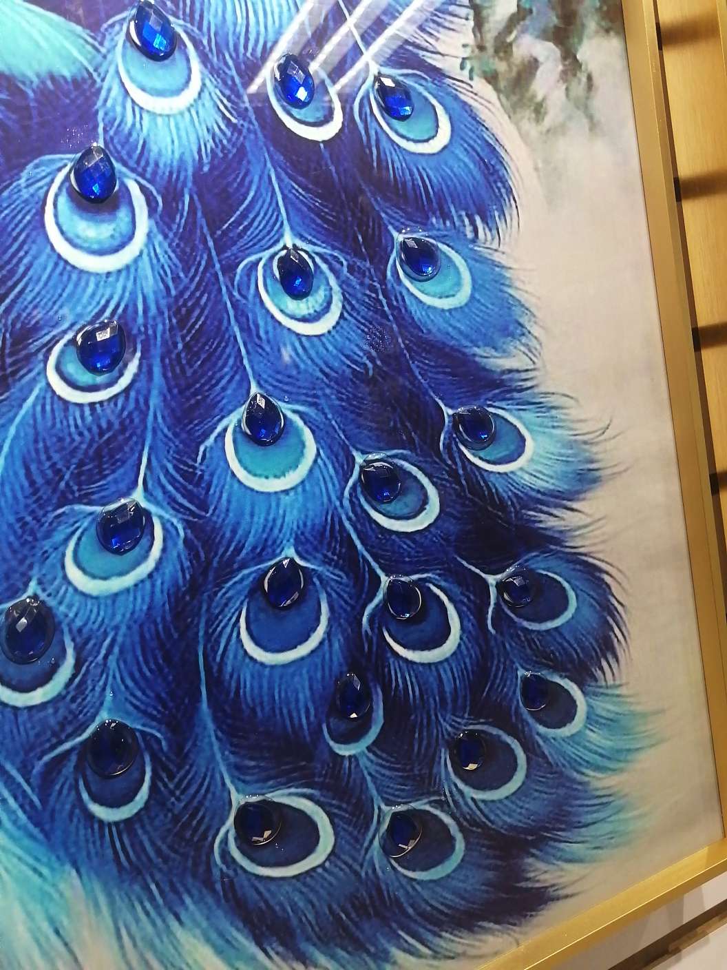 玄关晶瓷镶钻铝合金框装饰画人物橙红时尚女郎酒店客厅走廊过道画详情图4