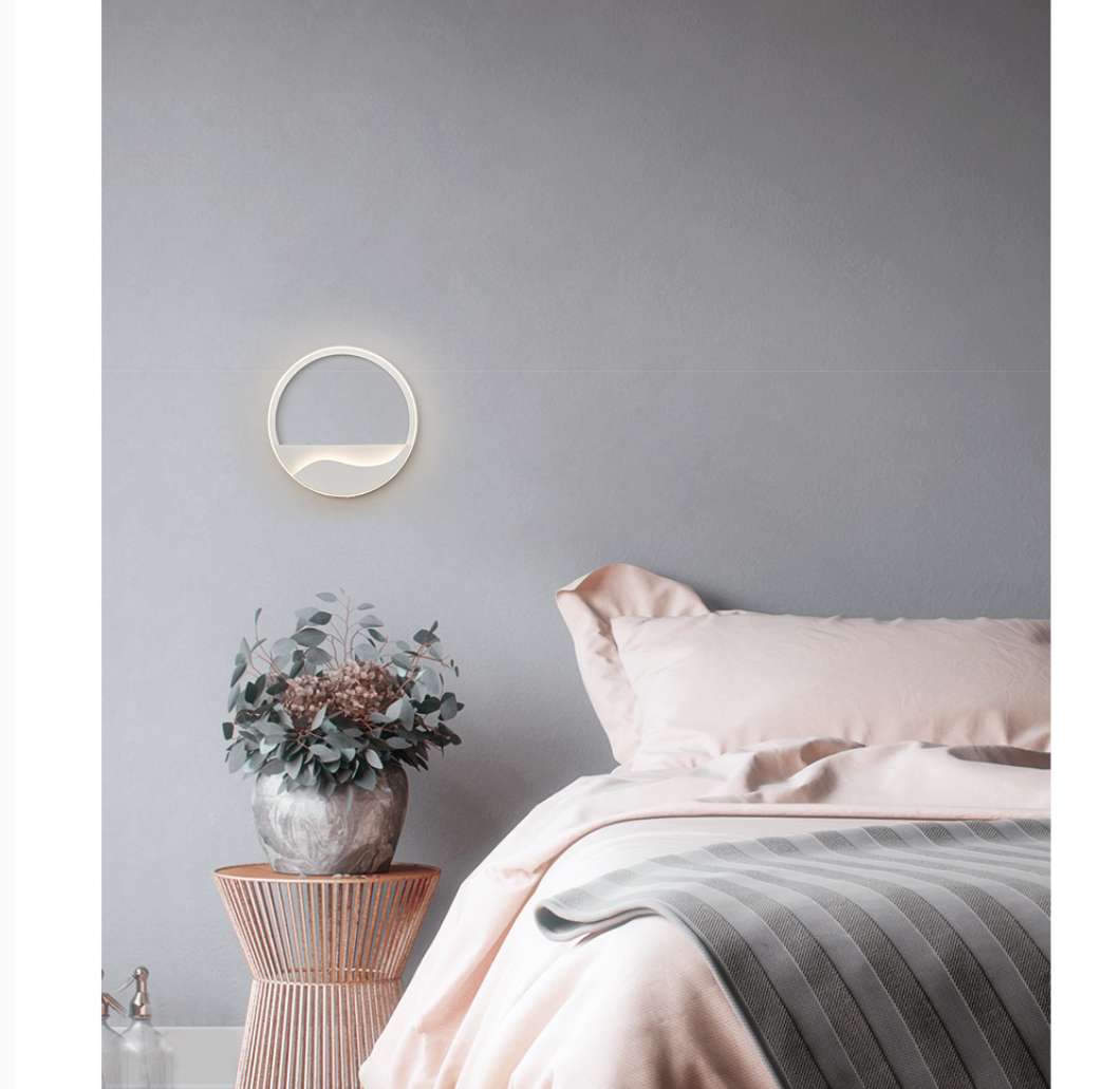 Ironwork acrylic bedroom, study, corridor, entrance hall, hot-bent modern and simple wall lamps detail image 1