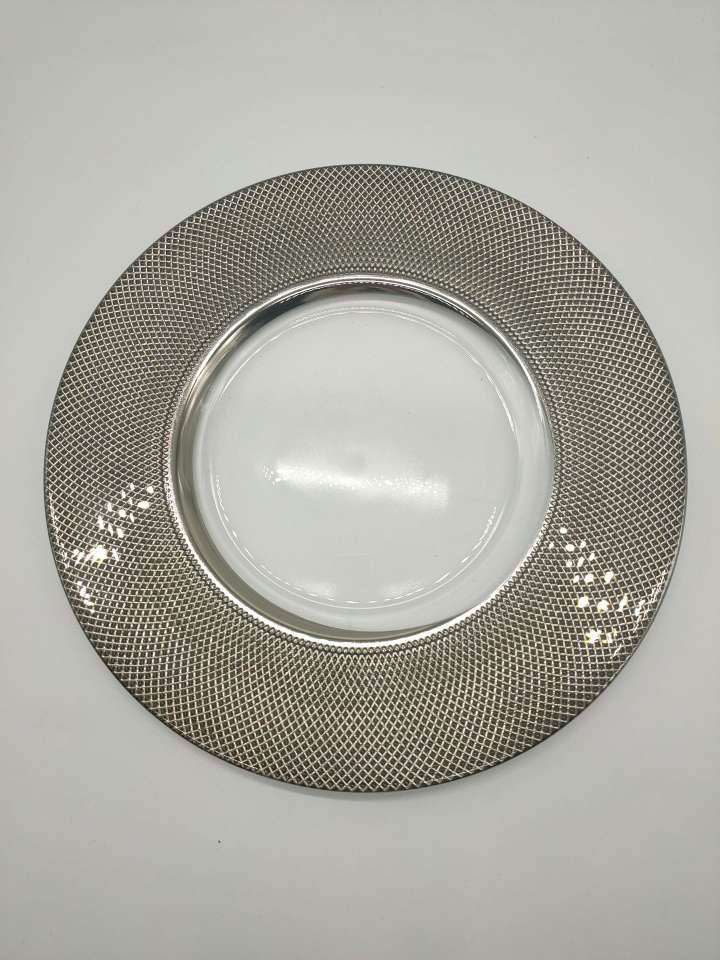 西餐牛排盘子电镀玻璃盘个性装饰品客厅装饰开业软装家居奢华时尚创意家居装饰品炫彩30011详情图2