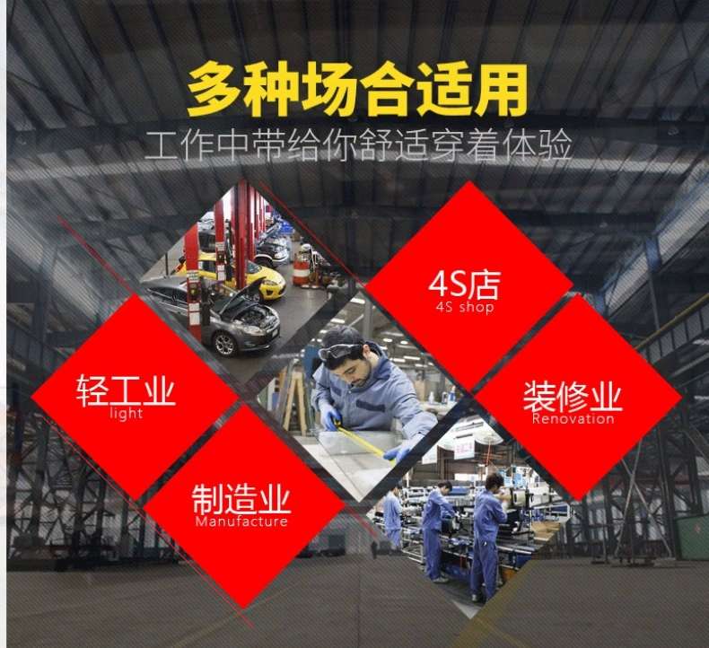 夏季薄款男女工作服套装工厂车间洗车汽修工服定制耐磨透气