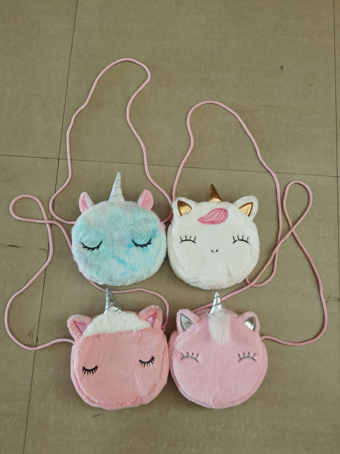 卡通挎包零钱包韩版可爱独角兽背包