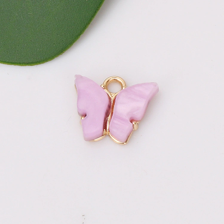 New Korean version earring accessories: Fashionable, colorful acrylic butterfly earrings and pendants, fresh, sweet and multi-colored earrings detail image 8