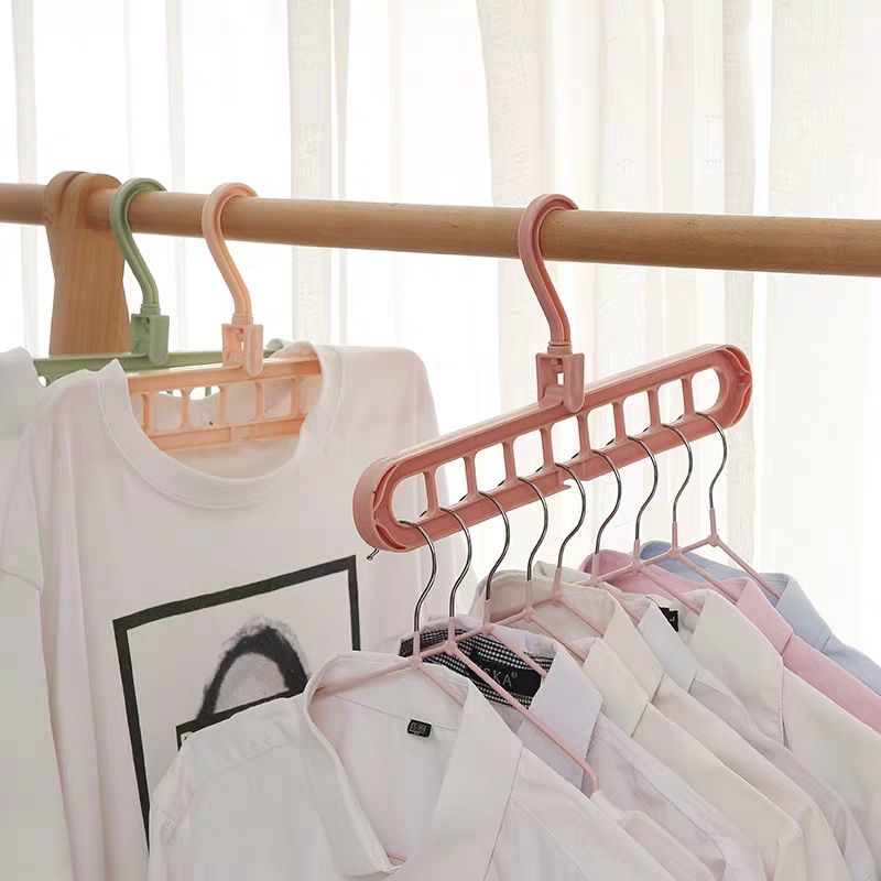 九孔衣架  可挂多件衣服  节省空间衣架1031产品图