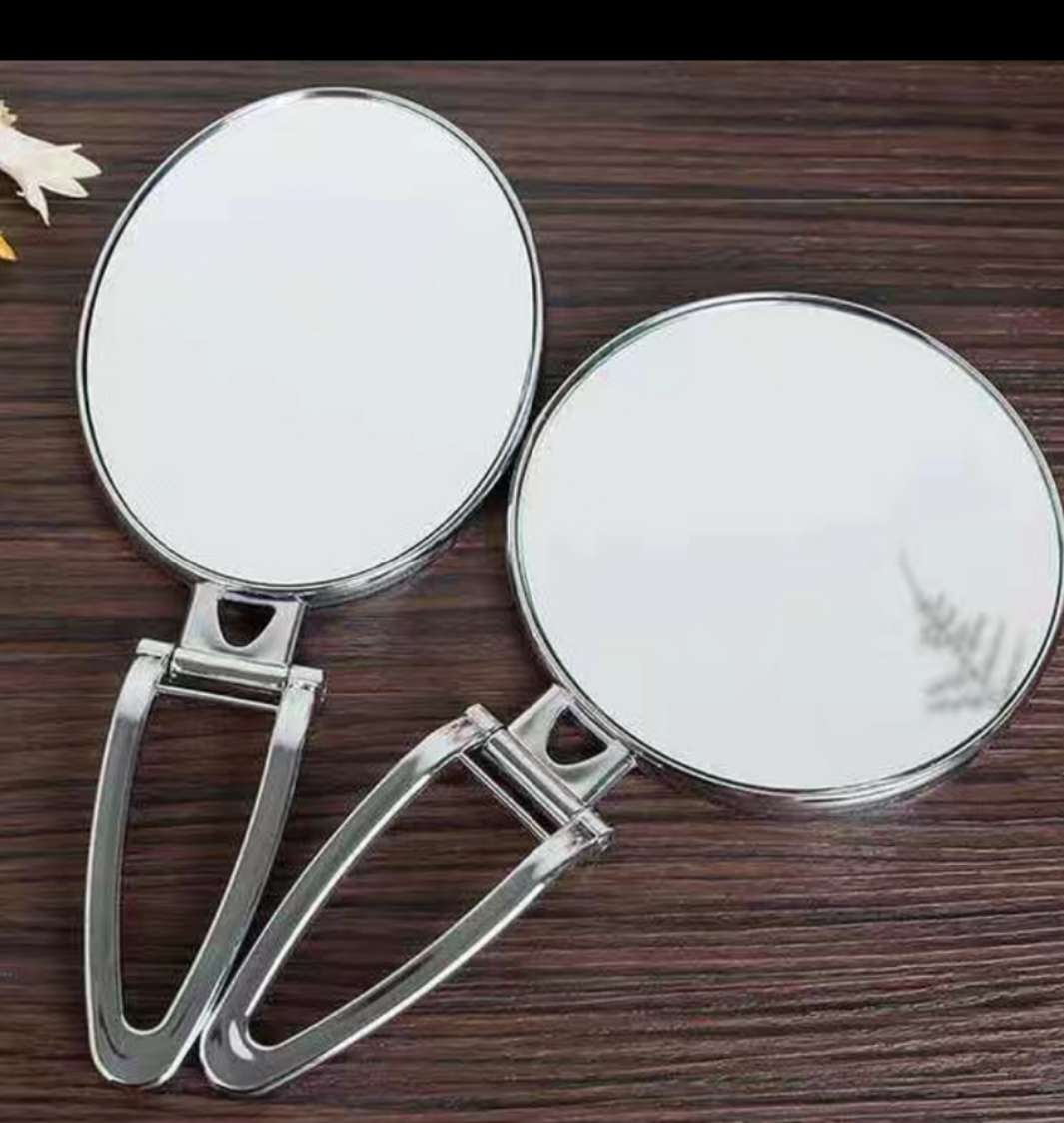 振红畅销款台式化妆镜子双面手柄镜便携折叠壁挂镜小镜子高清带放大美容镜子详情图3