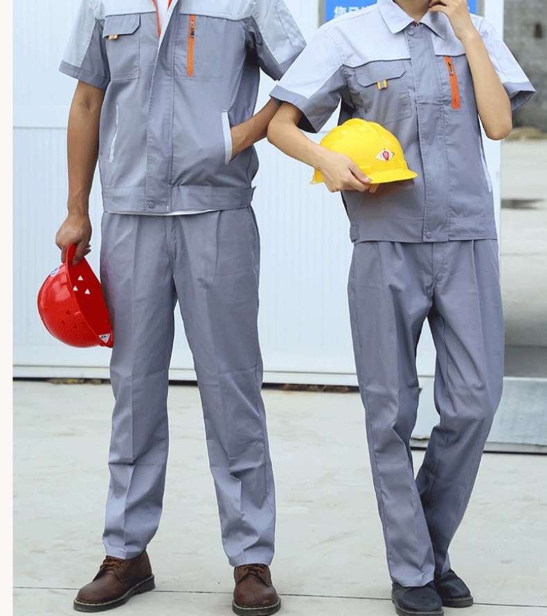 夏季薄款男女工作服套装工厂车间洗车汽修工服定制耐磨透气