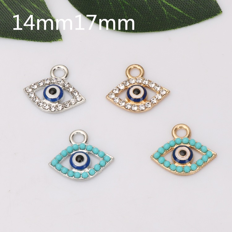 Handmade hollow out two hands jewelry bracelet connector Devil eye micro zircon accessories manufacturers direct thumbnail