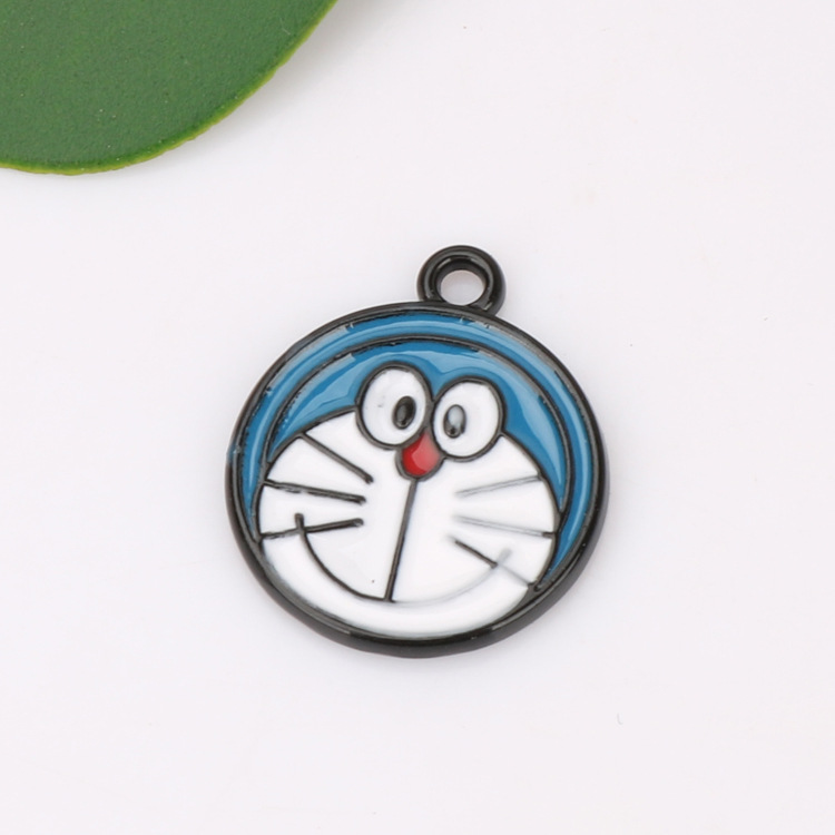 Creative ins Cute Girl and Boy Cartoon Fun Series KC Golden oil-dripping Alloy Small Pendant bracelet Pendant undefined