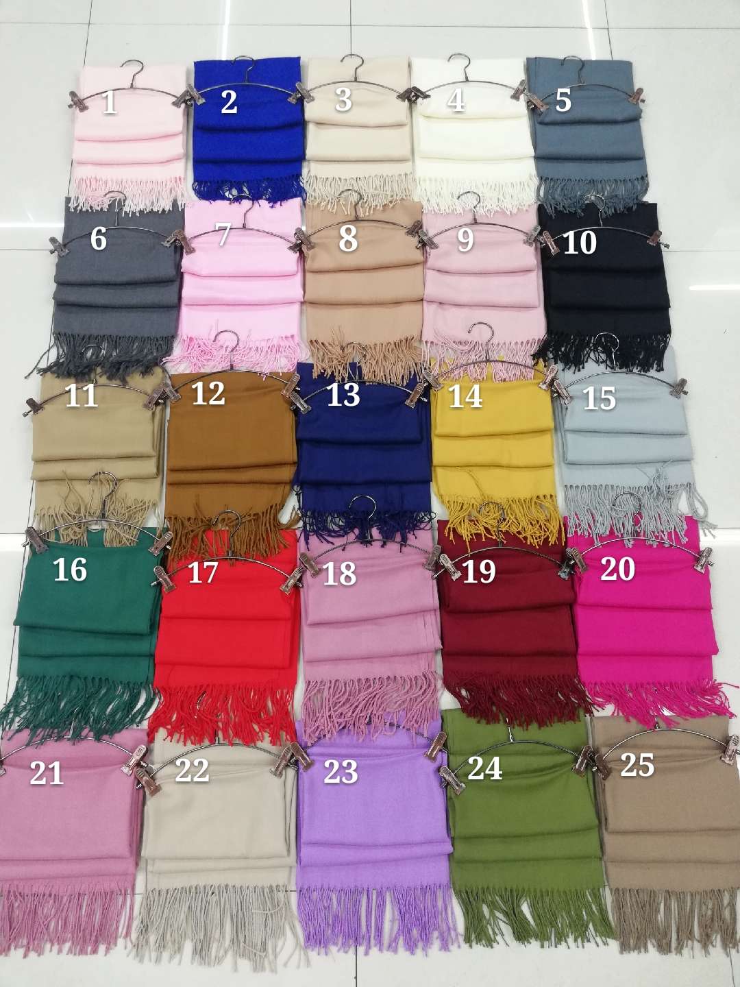 2020 Autumn/winter versatile pure color imitation cashmere students Korean edition shawls thumbnail
