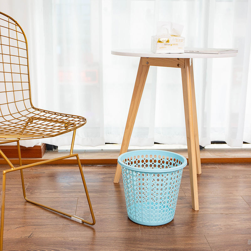 Hollowed-dot paper basket kitchen toilet household trash can, plastic trash can 220 Item Picture