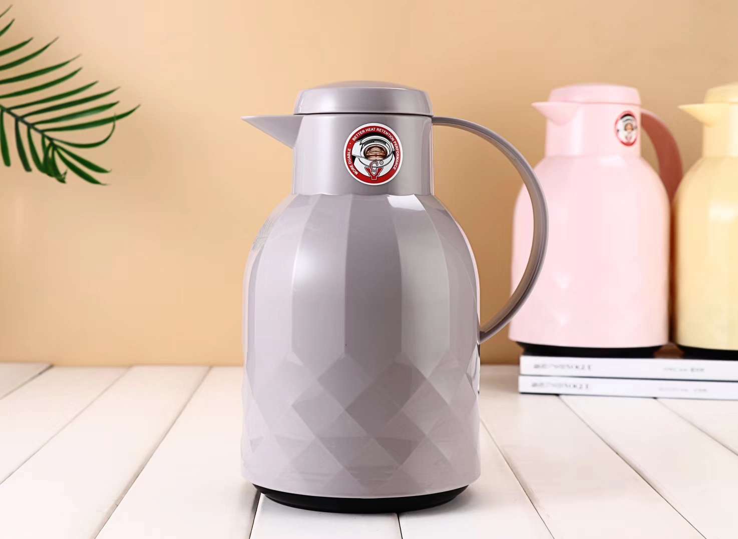 YC-37100 1000ml asbestos-free red liner glass inner liner thermos flask, thermos flask, coffee pot press type detail image 4