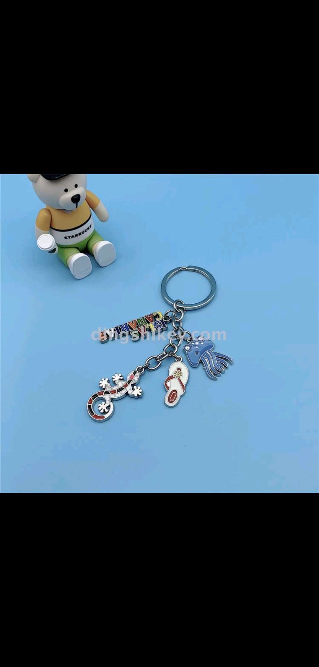 Three little fish 🐠 zinc alloy keychain detail image 5
