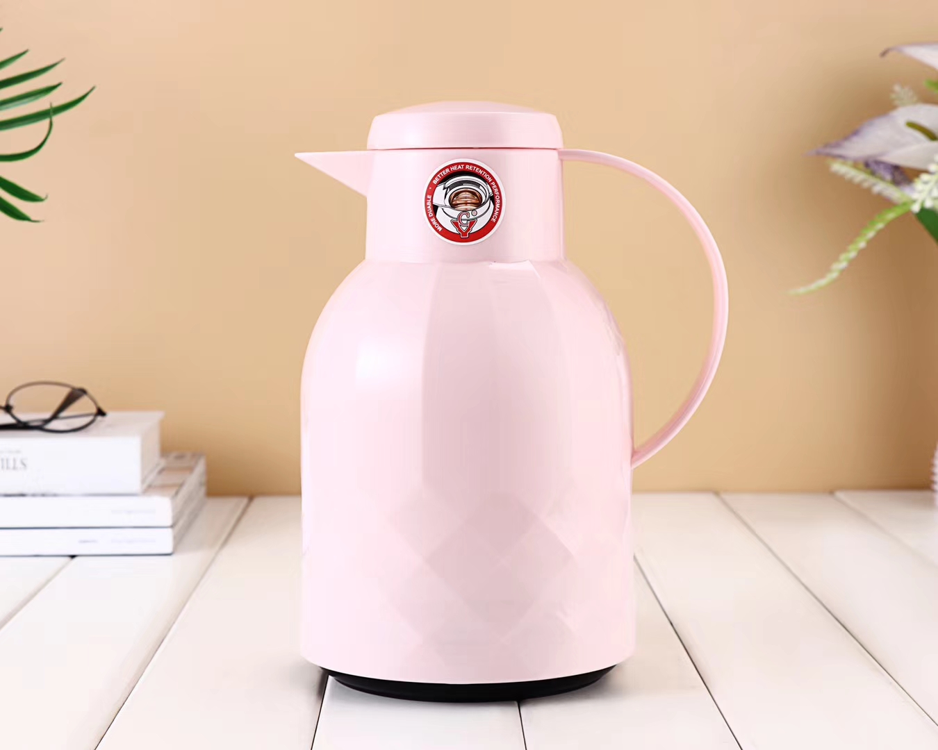 YC-37100 1000ml asbestos-free red liner glass inner liner thermos flask, thermos flask, coffee pot press type detail image 5