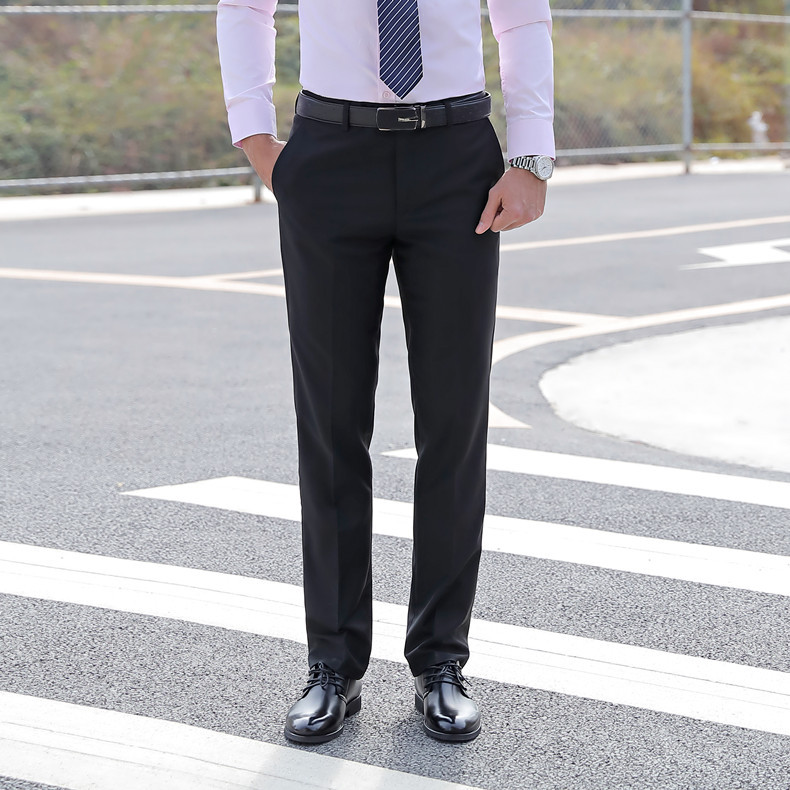168商务休闲裤男士西裤直筒长裤男女同款职业工作服黑灰蓝S-详情图6