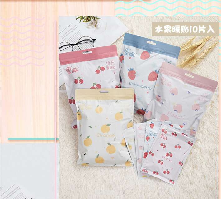 Warm baby stick 10 pieces of bag cartoon warm stick self-heating palace stick joint top posts waist belly warm stick strawberry thumbnail