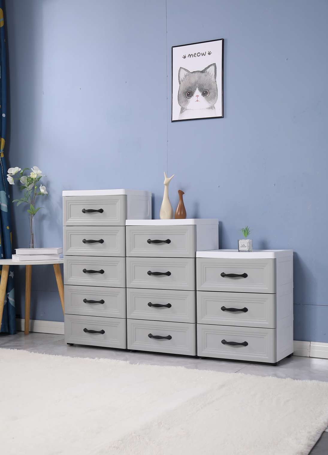 收纳柜 组装柜 柜子白底实物图