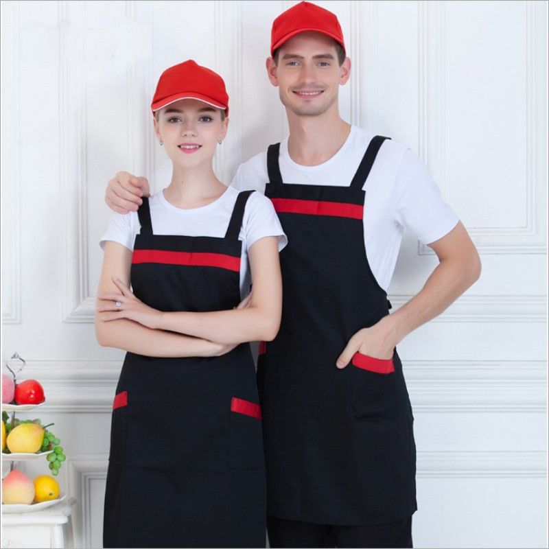 韩版时尚围裙定制l火锅店厨房水网咖服务员围腰ogo超市果广告详情图2