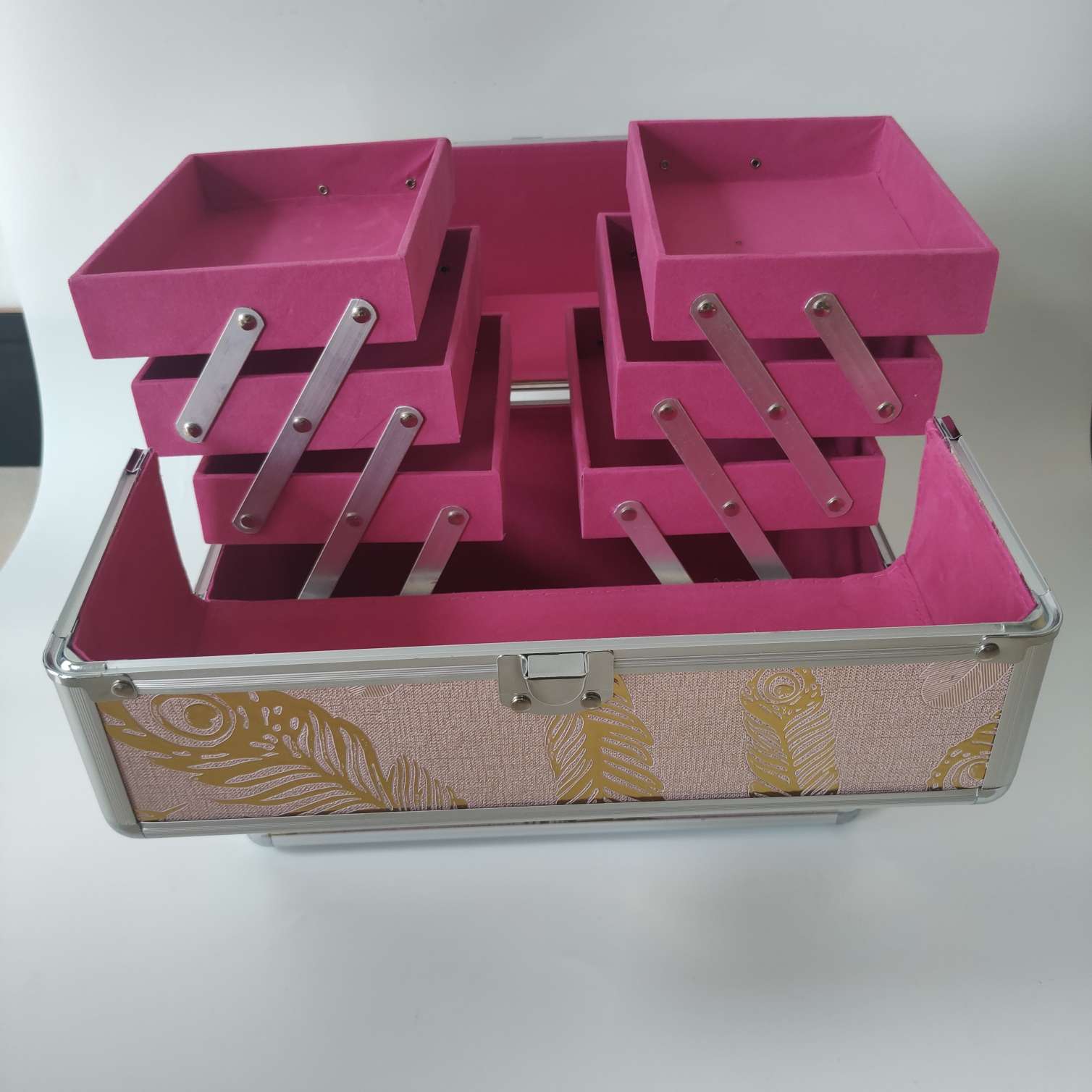 树叶款化妆箱细节图