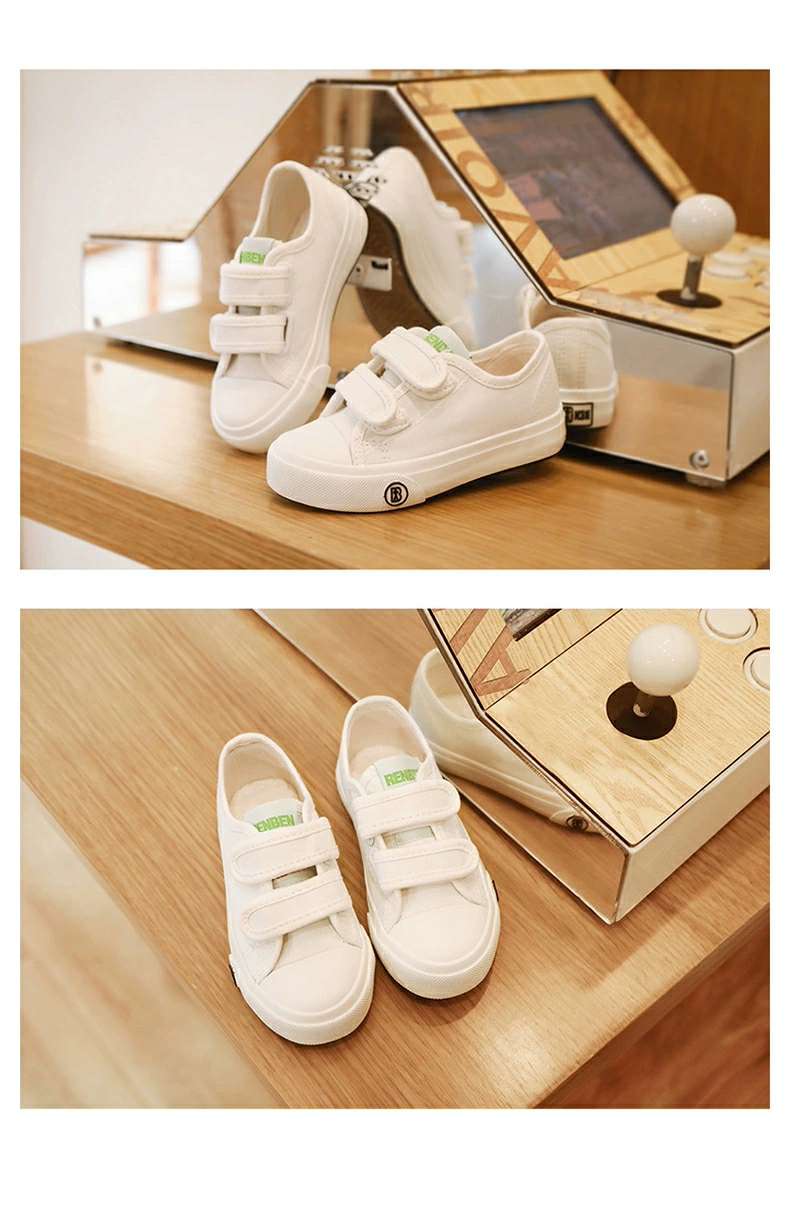 Renben's 2020 autumn new trendy children's shoes 6737/5737 sole versatile casual canvas shoes detail image 6