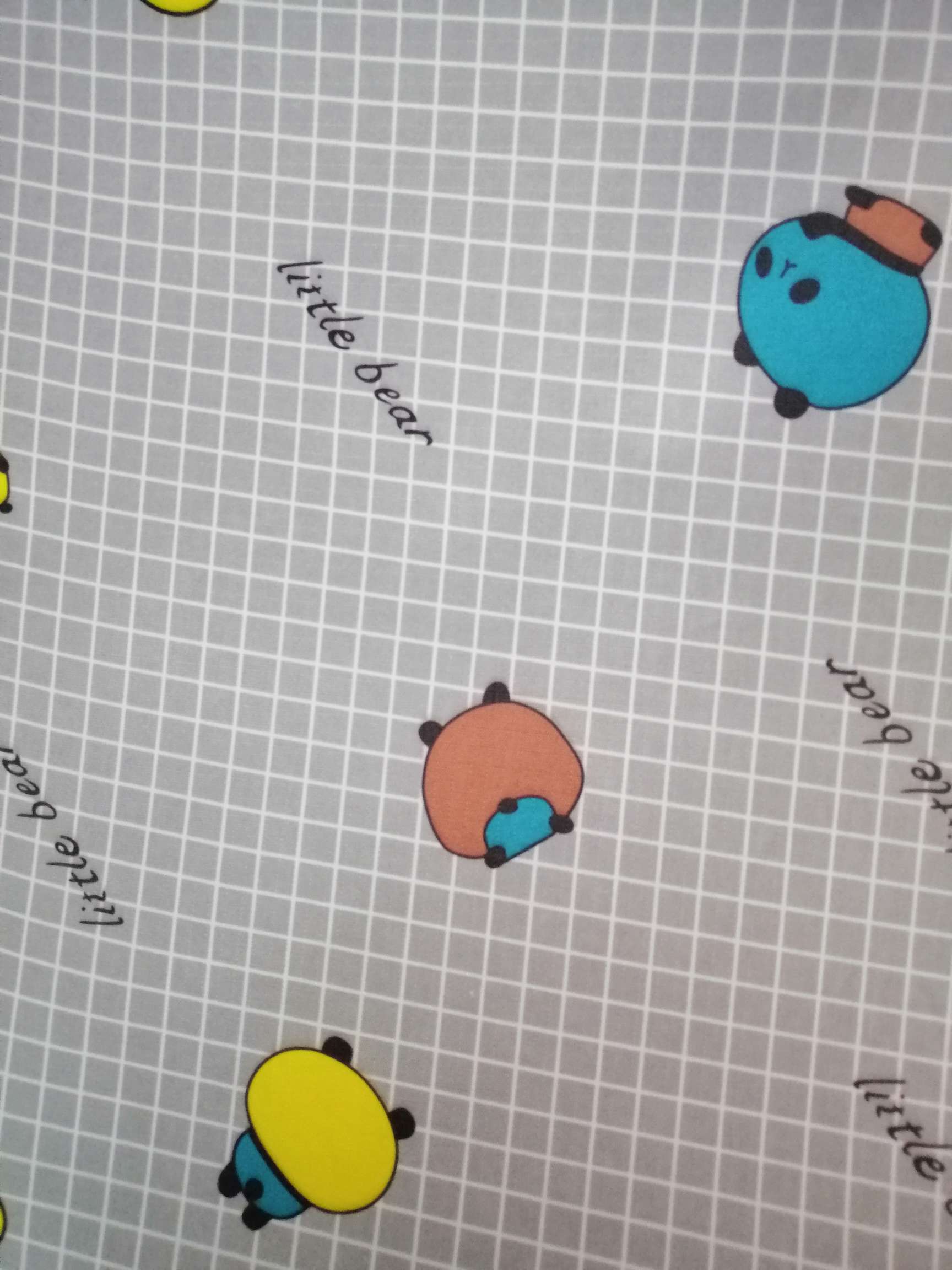 厂家直销热销新品格子印花PVC大熊猫字田