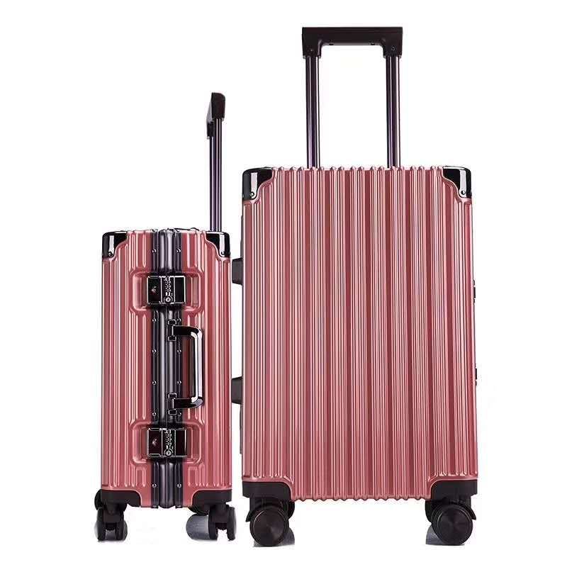 Kangaroo T036# 20/24 complete set of aluminum frame PC alloy material universal wheel trolley case silent wheel suitcase undefined