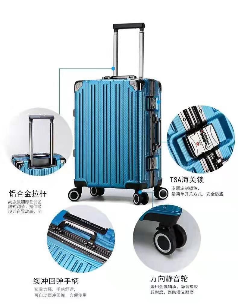 Kangaroo T041# Suitcase, 20-inch, 24-inch, 28-inch complete set of irregular-shaped frame, aluminum frame, universal wheels, alloy silent wheels, business and leisure carry-on suitcase, student suitcase Application Scenario