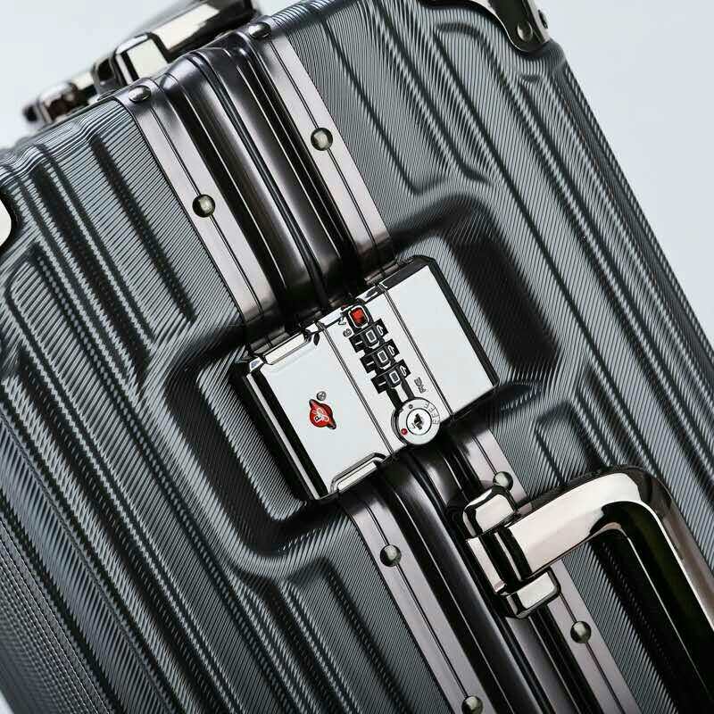 Kangaroo T036# 20/24 complete set of aluminum frame PC alloy material universal wheel trolley case silent wheel suitcase undefined