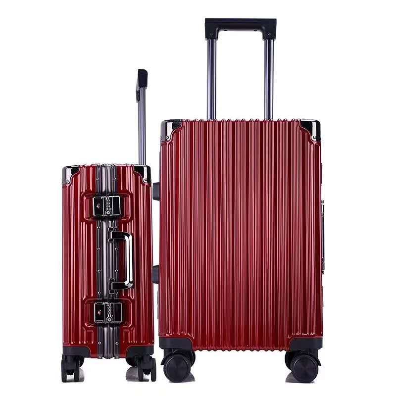 Kangaroo T036# suitcase, 20-inch, 24-inch, 28-inch complete set of aluminum frame universal wheels, alloy silent wheels, business and leisure carry-on suitcase, student suitcase, Kangaroo T036# pull detail image 1