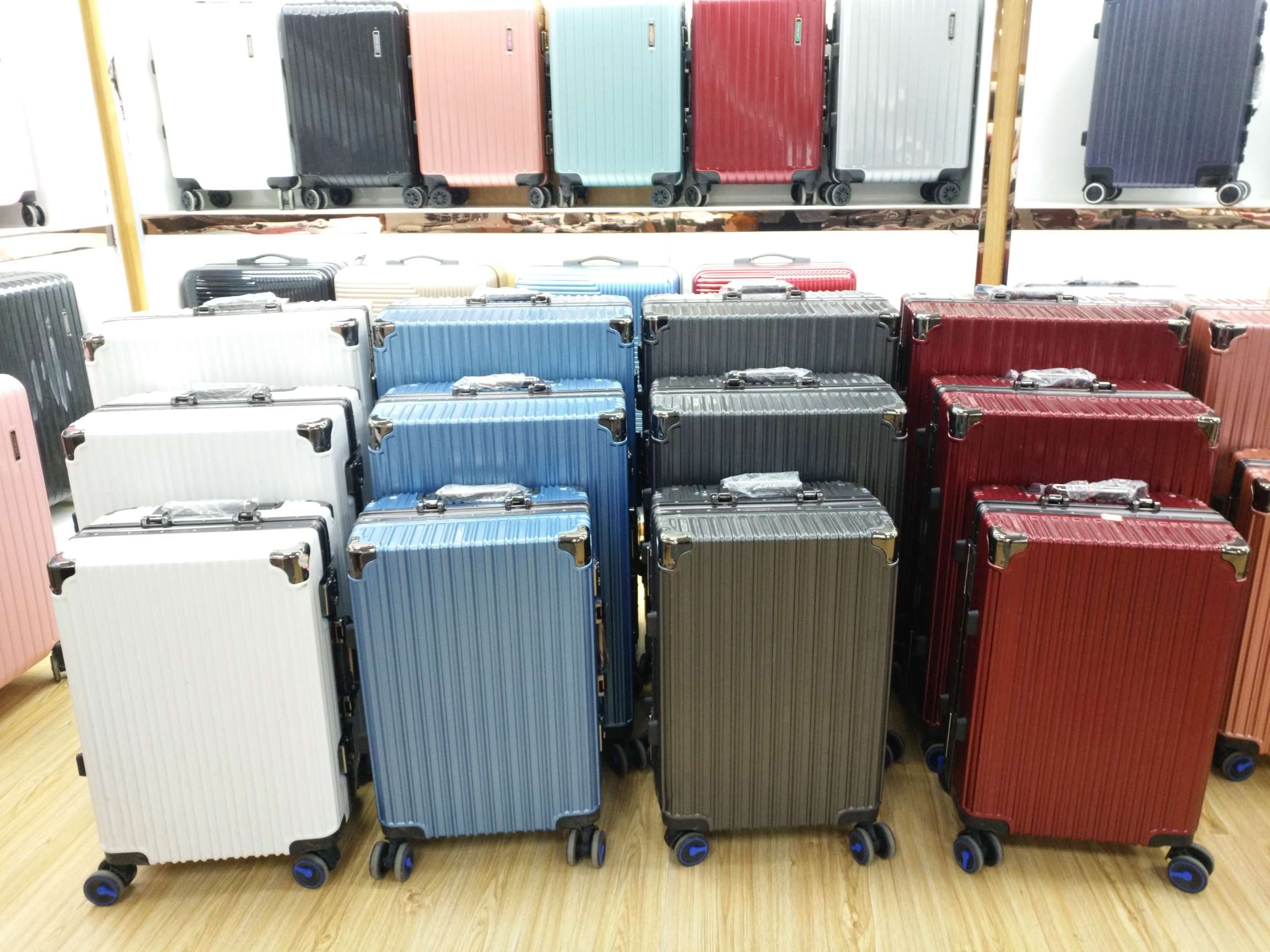 Kangaroo T036# suitcase, 20-inch, 24-inch, 28-inch complete set of aluminum frame universal wheels, alloy silent wheels, business and leisure carry-on suitcase, student suitcase, Kangaroo T036# pull detail image 7