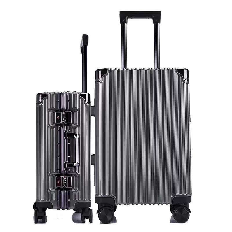 Kangaroo T036# suitcase, 20-inch, 24-inch, 28-inch complete set of aluminum frame universal wheels, alloy silent wheels, business and leisure carry-on suitcase, student suitcase, Kangaroo T036# pull detail image 4