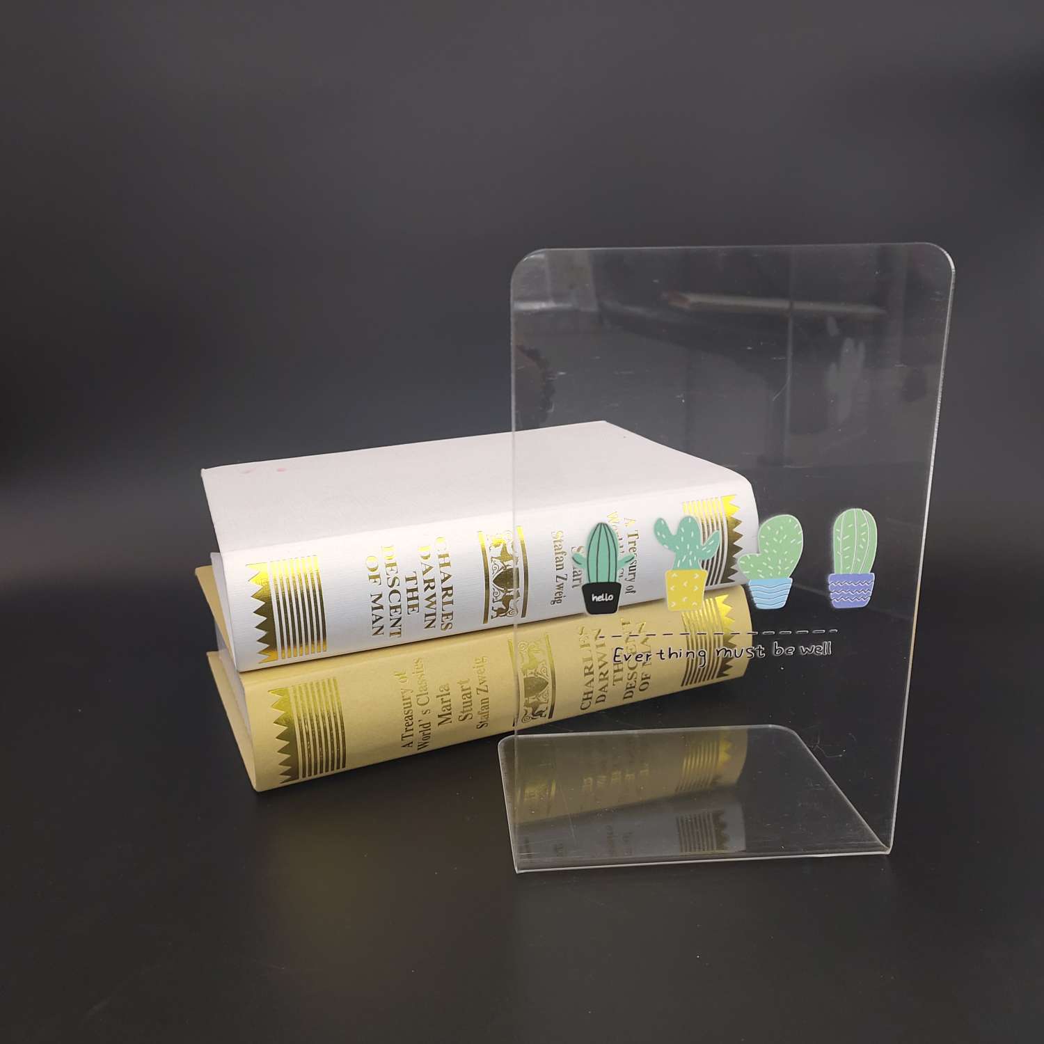 Acrylic cactus transparent bookstand details Picture