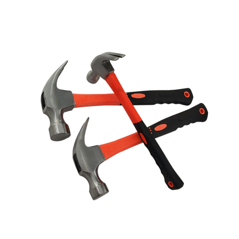 Plastic claw hammer with fiber handle 025