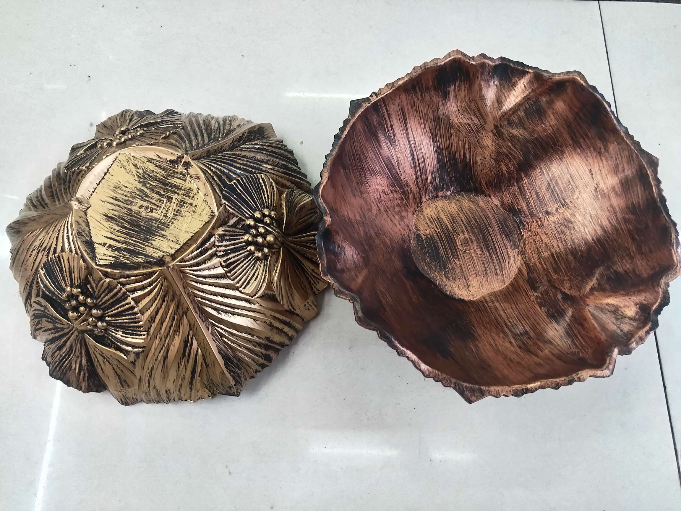 Plastic bronze color plate