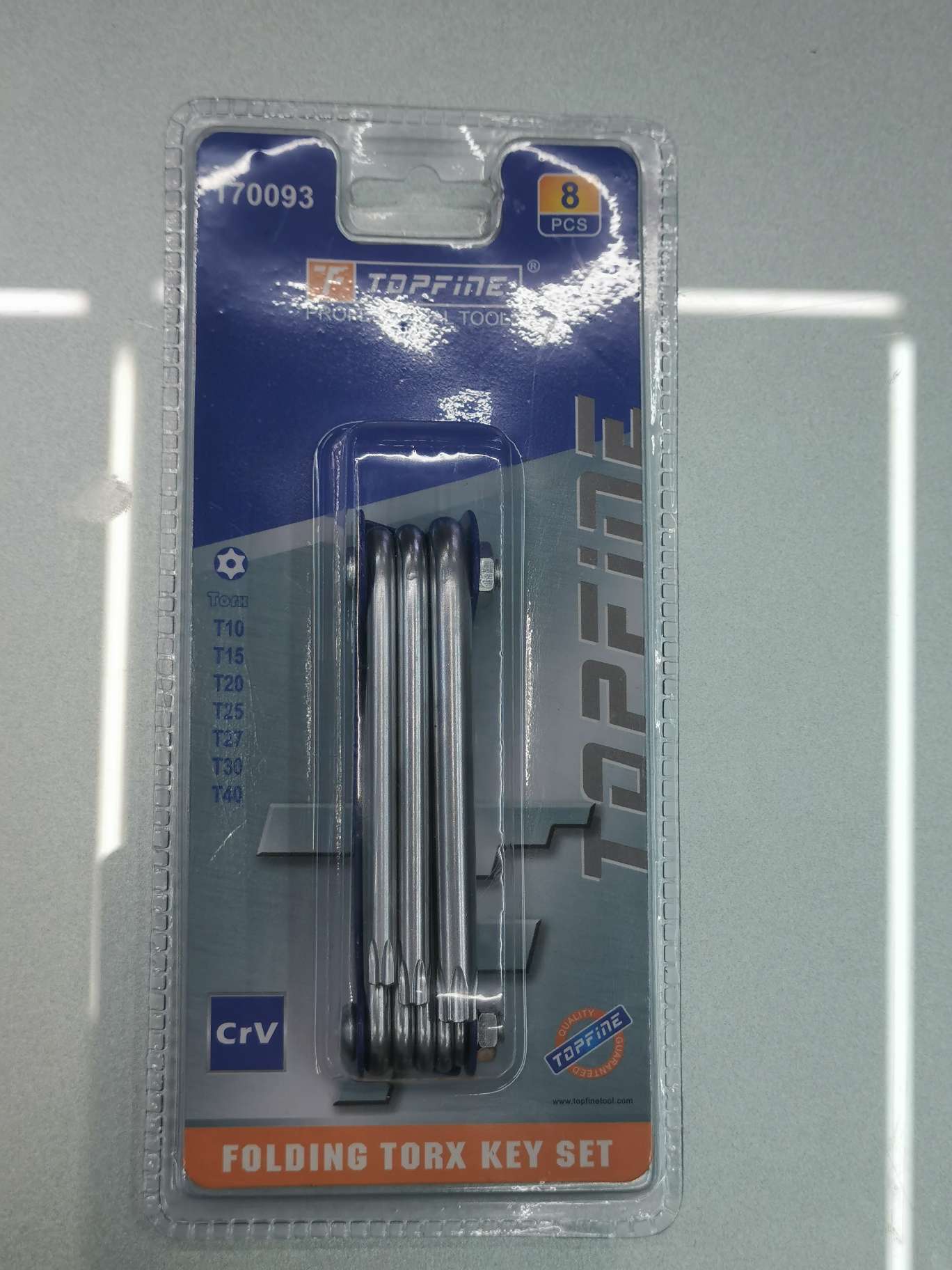 折叠平头内六角扳手8pcs规格:T9.T10.T15.T20.T25.T27.T30.T40.详情图2
