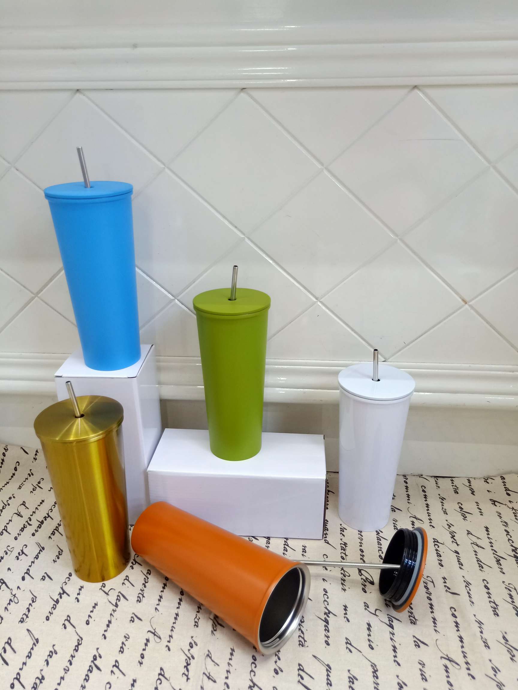 优质环保不锈钢双层真空保温保冷咖啡吸管杯详情图6