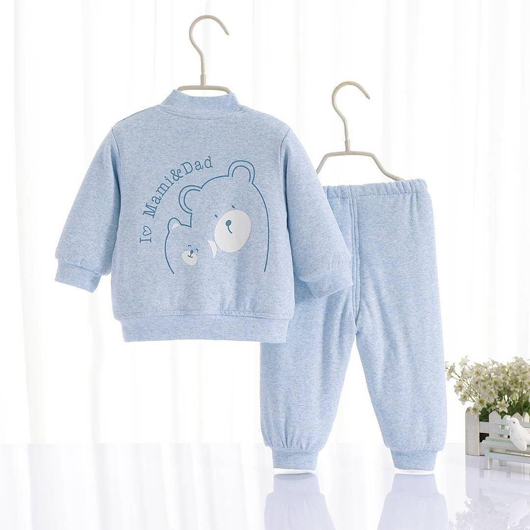 初生婴儿婴幼儿舒绒两件套产品图