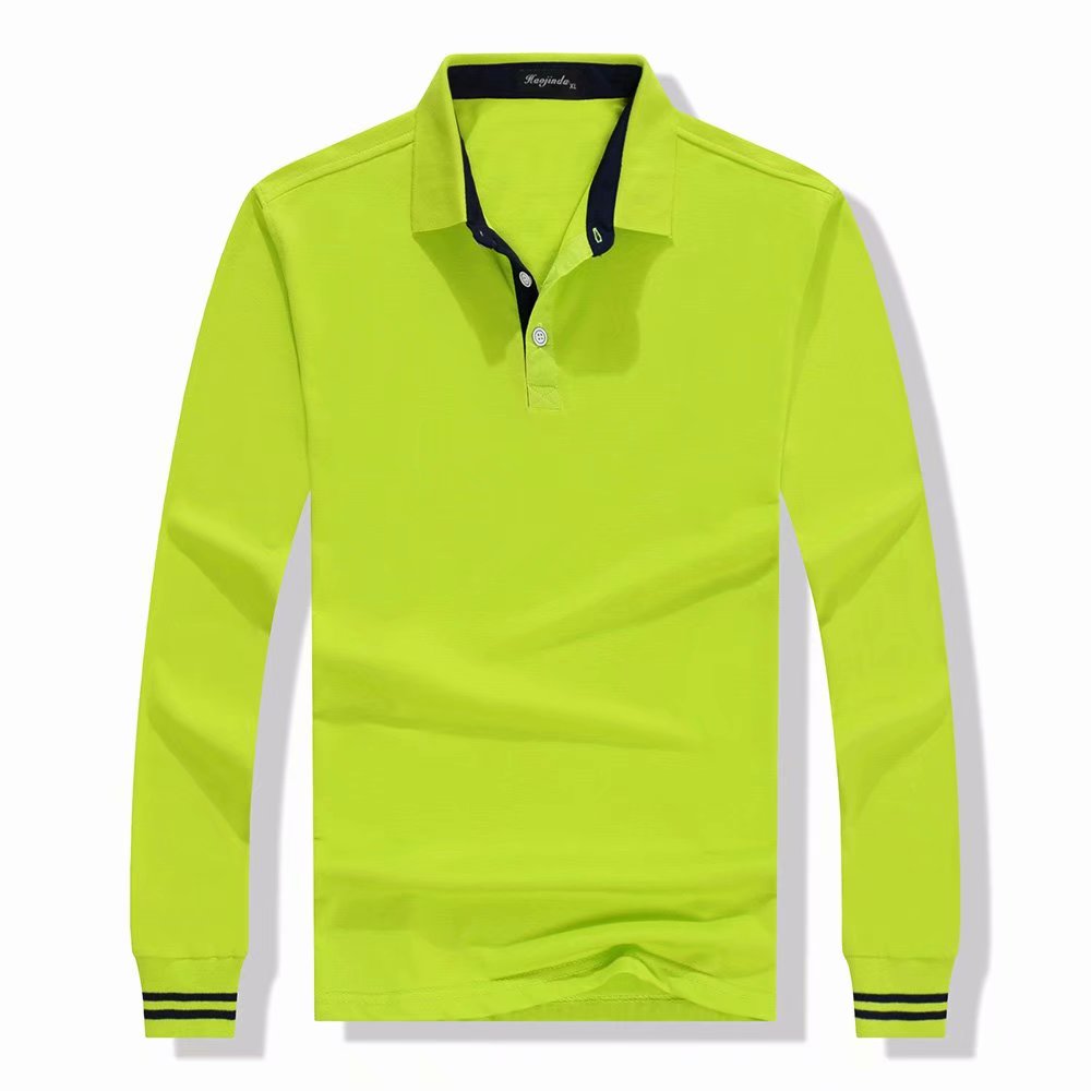 Long sleeve POLO shirt custom made pure cotton company work clothes custom loose-fitting T-shirts working clothes t-shirts printed logo Item Picture