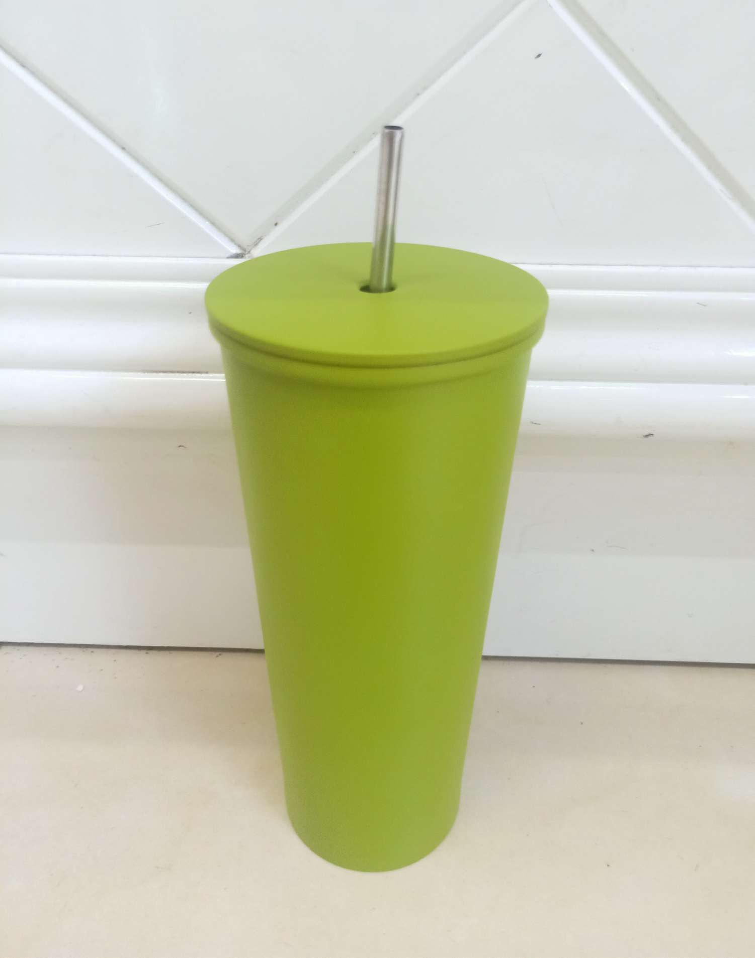 优质环保不锈钢双层真空保温保冷咖啡吸管杯详情图6