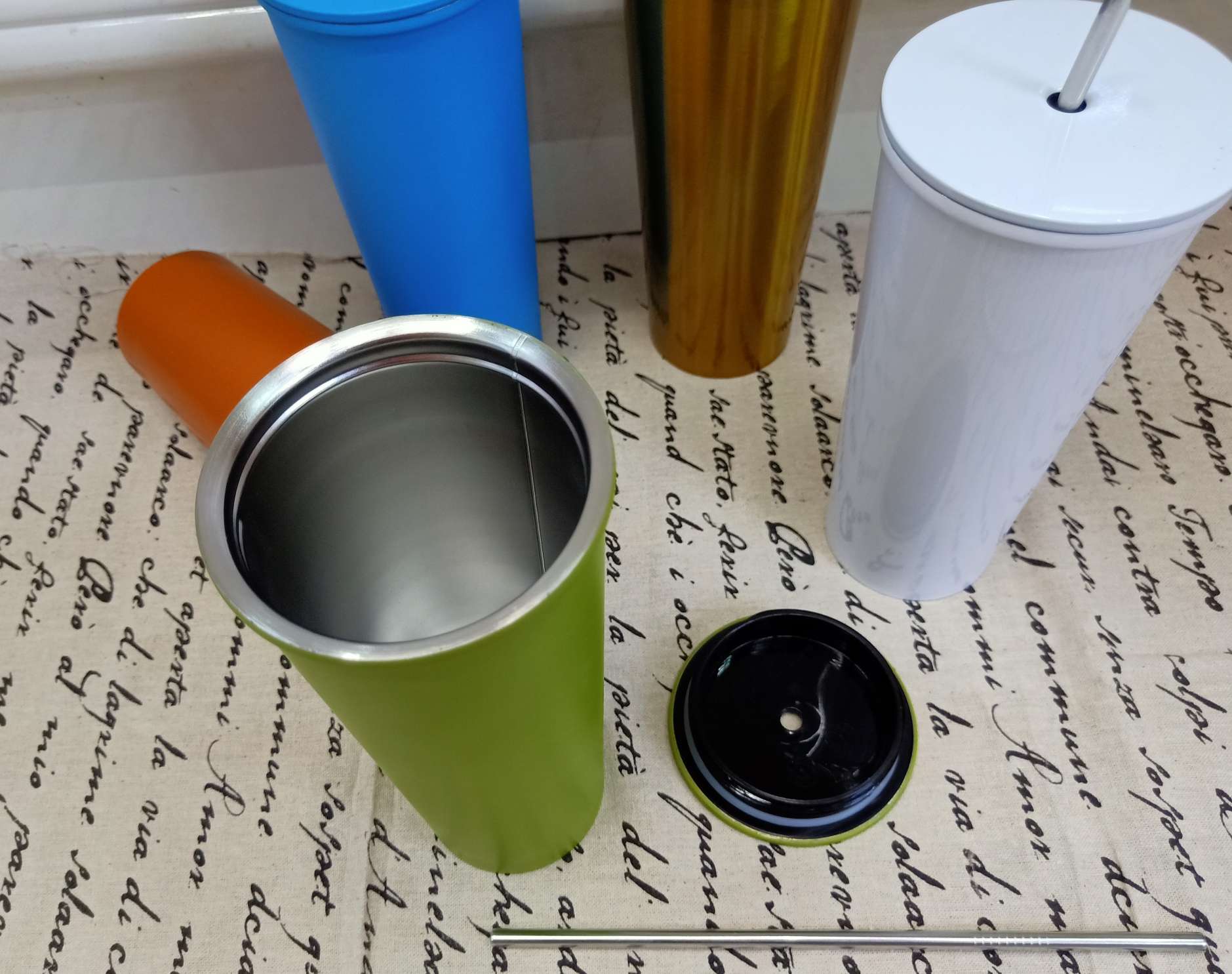 优质环保不锈钢双层真空保温保冷咖啡吸管杯详情图1