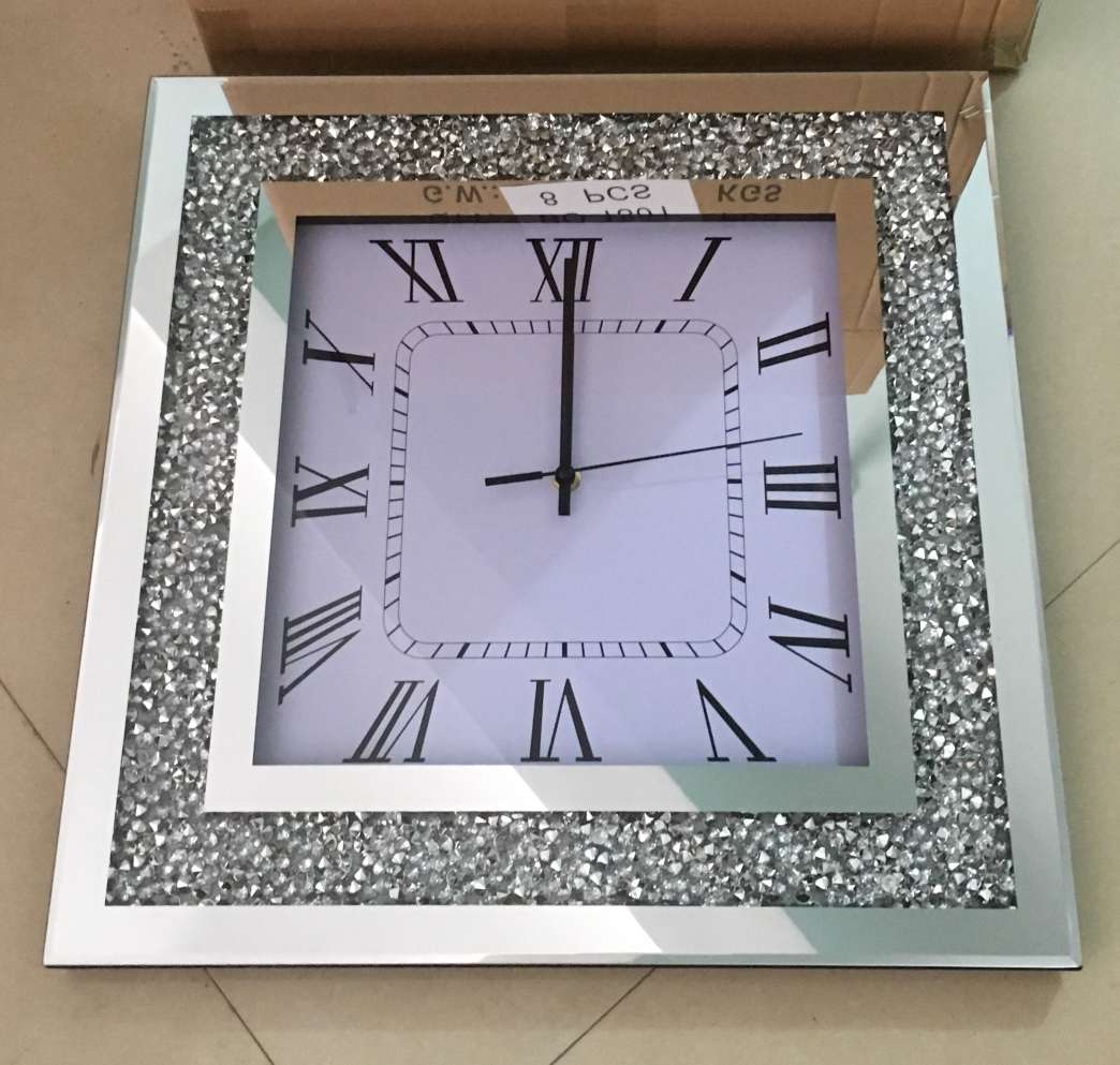 装饰钟表客厅墙面艺术挂钟罗马数字钟钻石时钟热卖