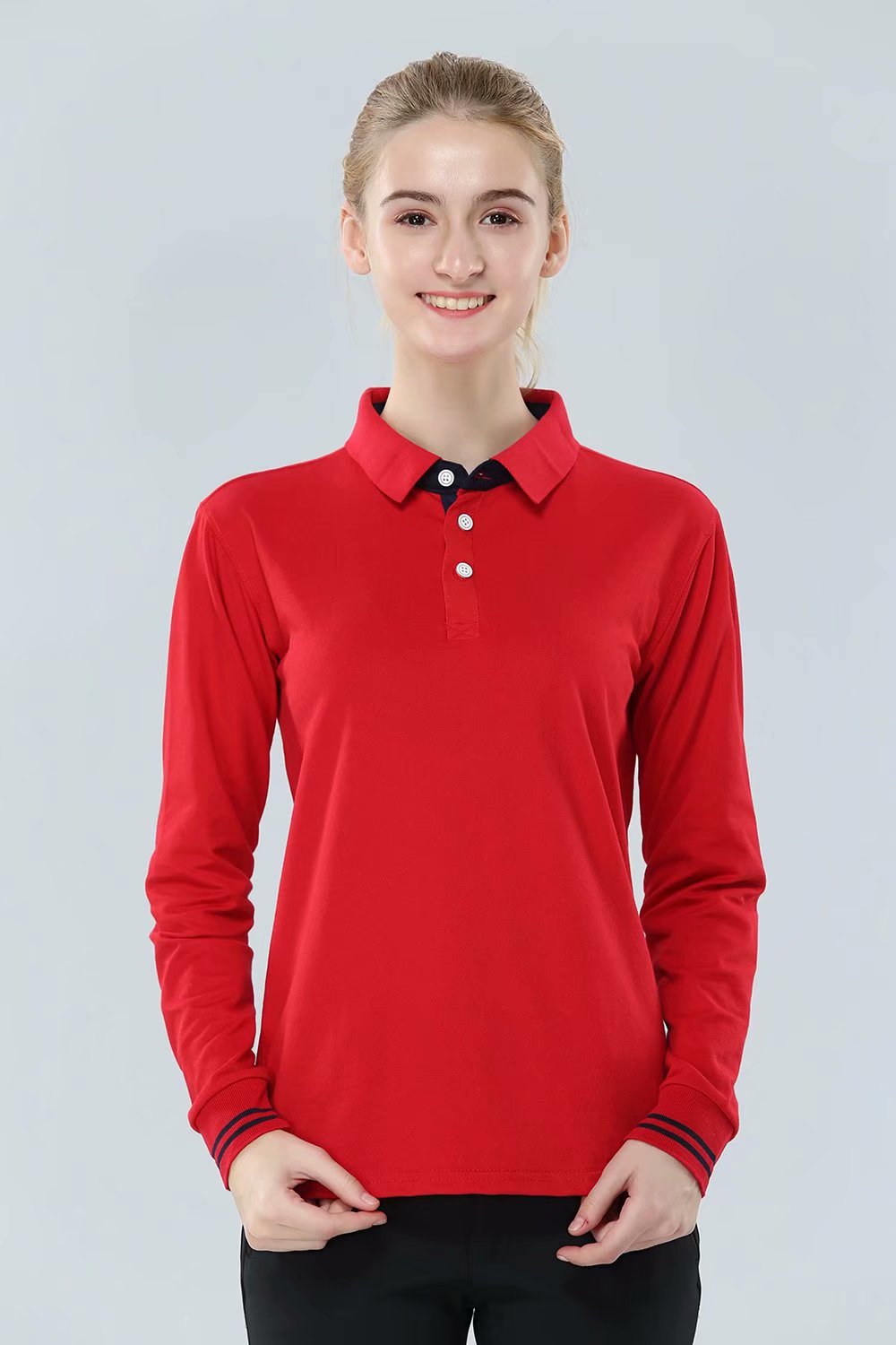 Hotel restaurant waiters working clothes T-shirt men hot pot shop dai Pai dong milk tea coffee workwear long sleeve custom women thumbnail