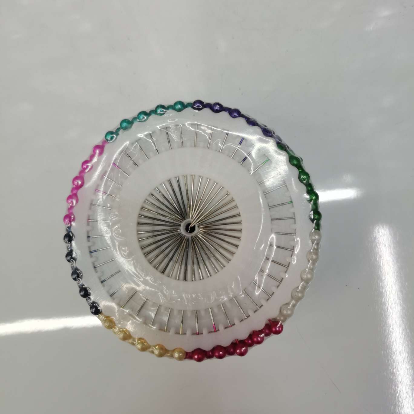 珠光针大头针定位针饰品固定针彩色珍珠针12盘一个细节图