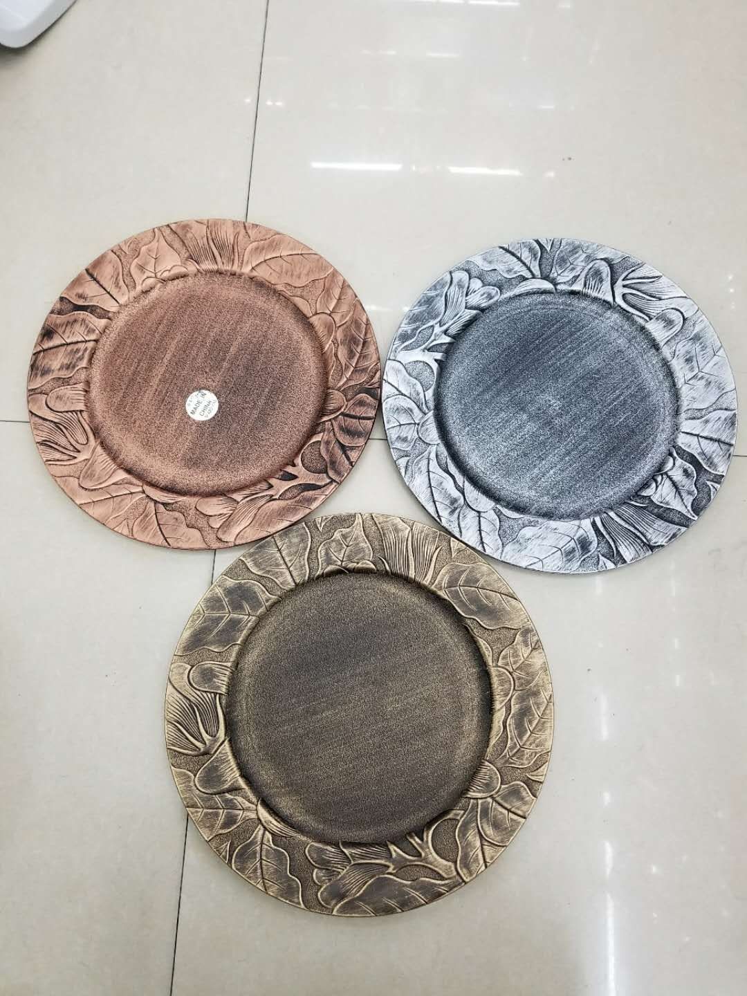 Plastic antique plate, melamine tableware set, resin plate combination, high-end durable plate, household tableware tray detail image 2