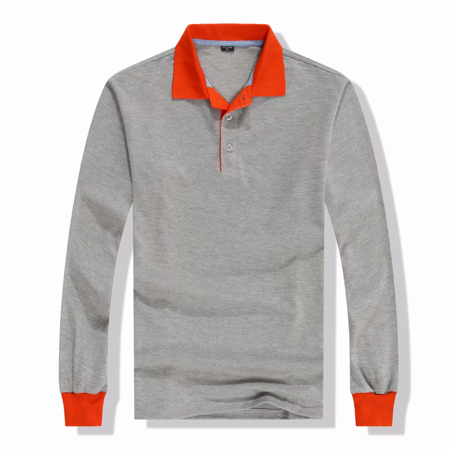 Spring/summer polo polo shirts with multi-color lapels, pure cotton long-sleeved T-shirts, men's Korean version loose-fitting trend thumbnail