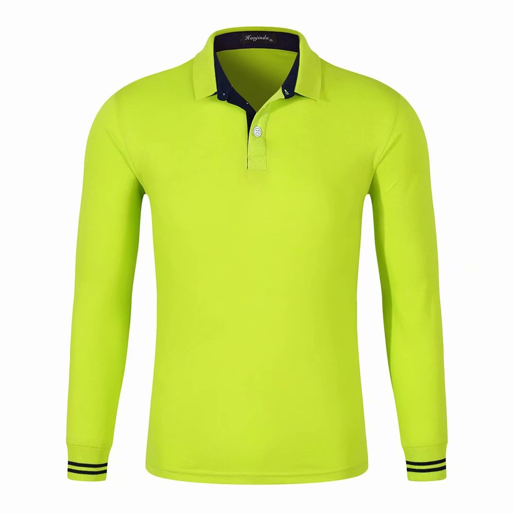 Long sleeve POLO shirt custom made pure cotton company work clothes custom loose-fitting T-shirts working clothes t-shirts printed logo Specification drawing