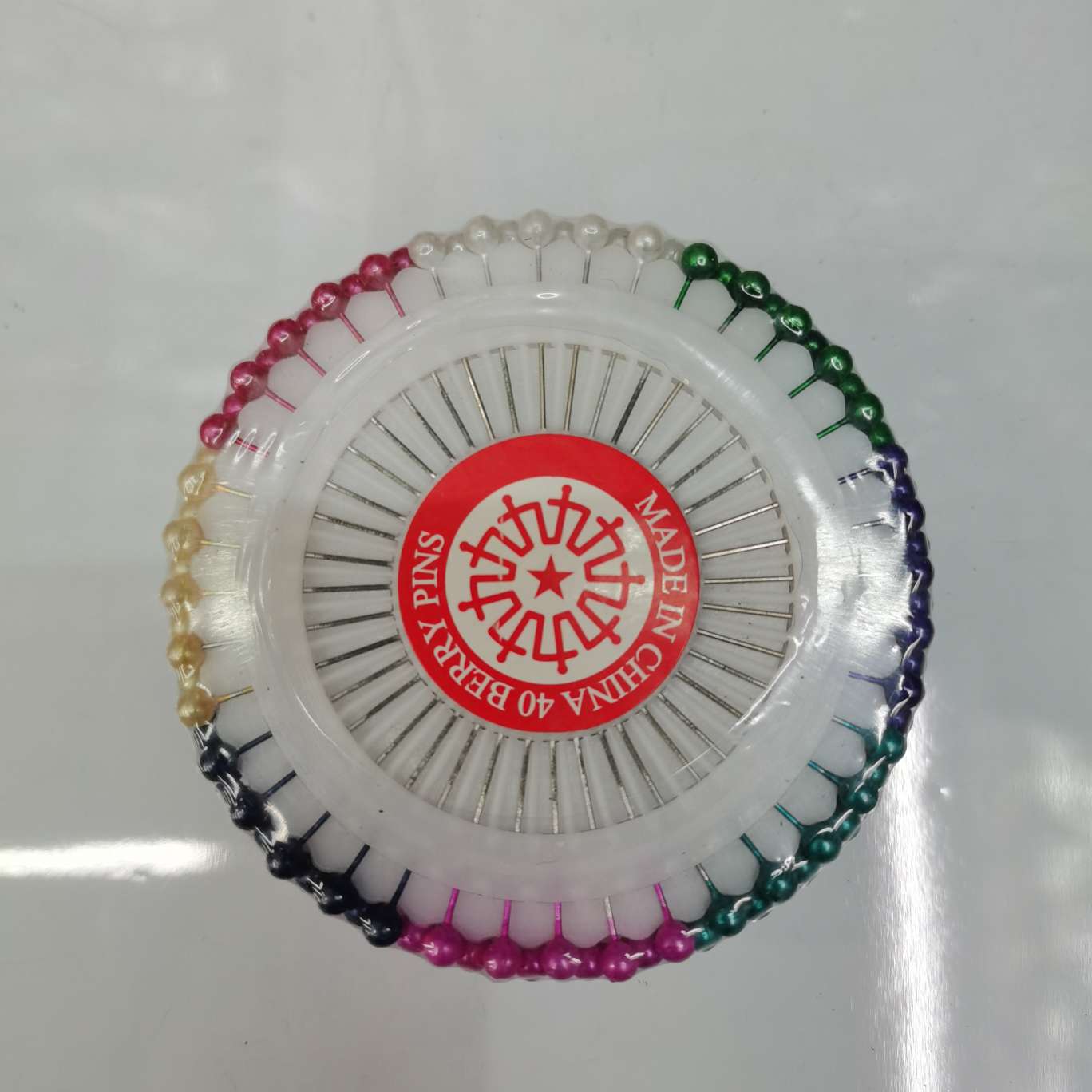 珠光针大头针定位针饰品固定针彩色珍珠针12盘一个详情图2