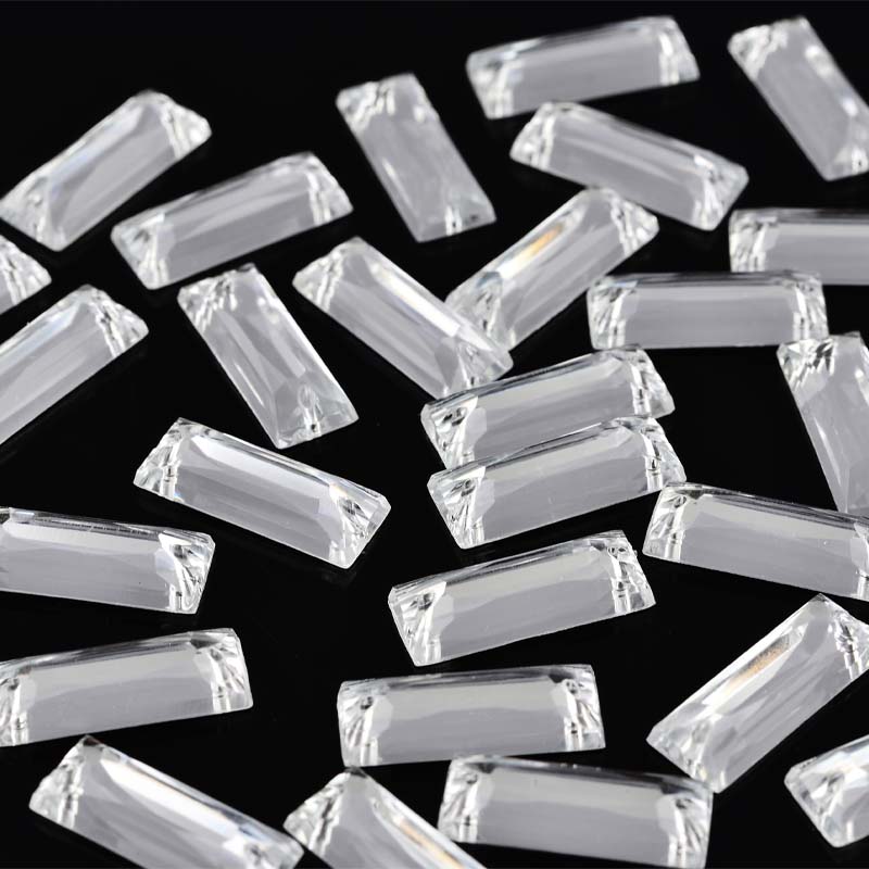 FM8*24 long strip right-angle flat double-hole 500 sets/packs, imitation Taiwan acrylic drill 5*10-10*40 long strip flat double-hole clothing, wedding dress, shoes, hats, headwear hand-sewn drill factory undefined