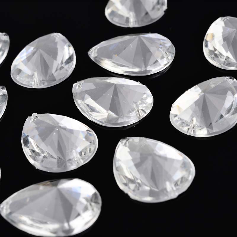 Imitation Taiwan HW10x14 pointed surface satellite surface double hole 1000 set acrylic drill water drop flat bottom satellite surface acrylic drill water drop pointed surface double hole undefined