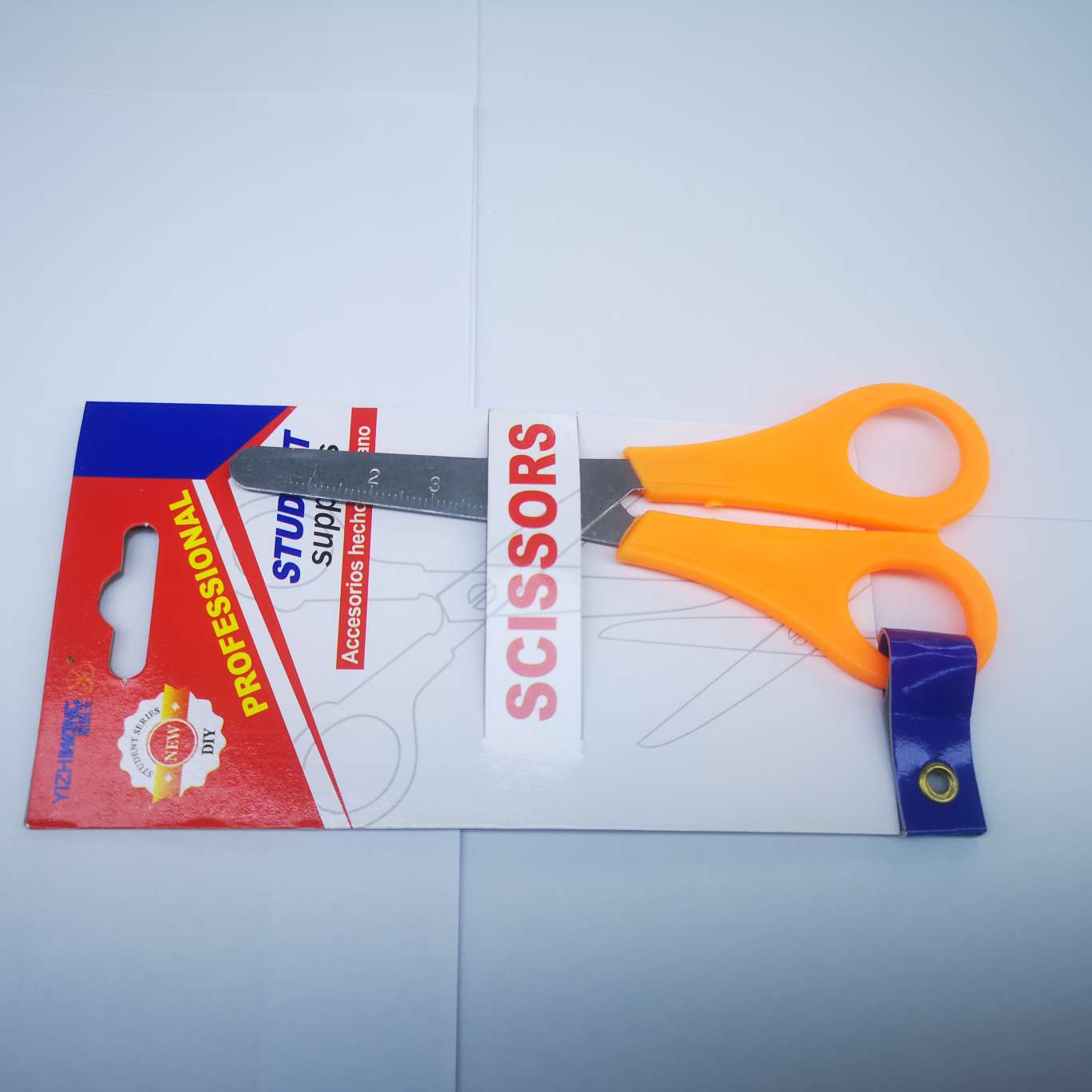 Yizhi King 7033-D Nail Card Scissors, 24 pieces per box, each box mixed in color, product size 12.8*5.5 detail image 4